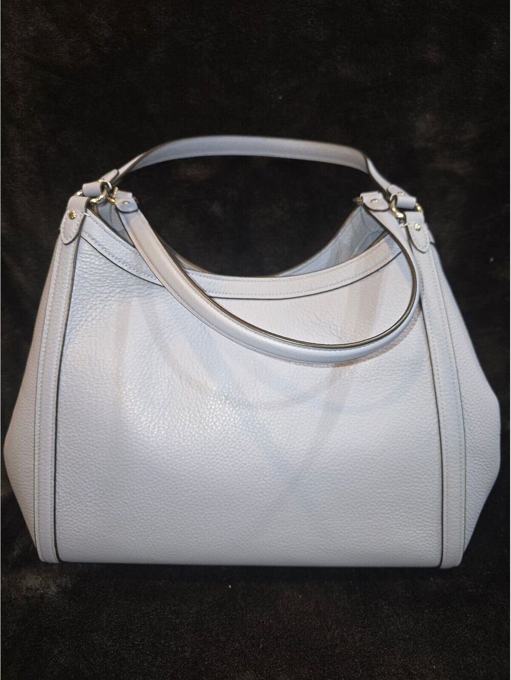 6. NWOT 2021 Coach Kristy Shoulder Bag Blue/Silver
